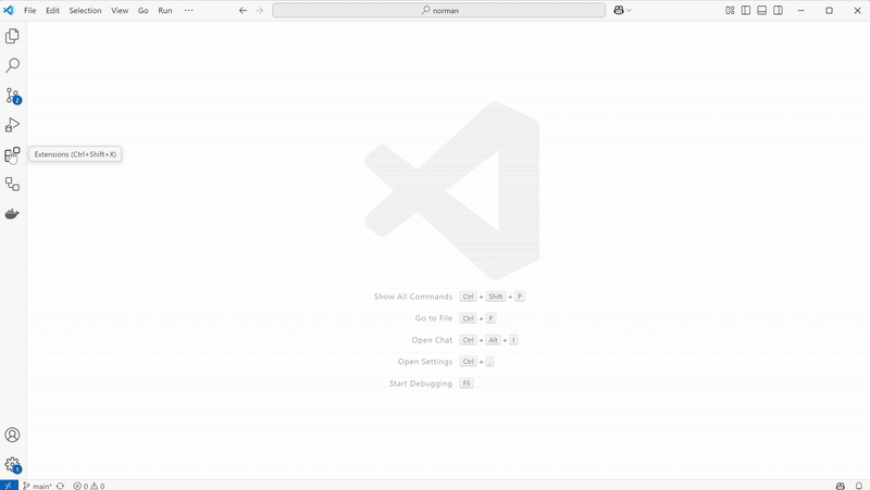 Install extension